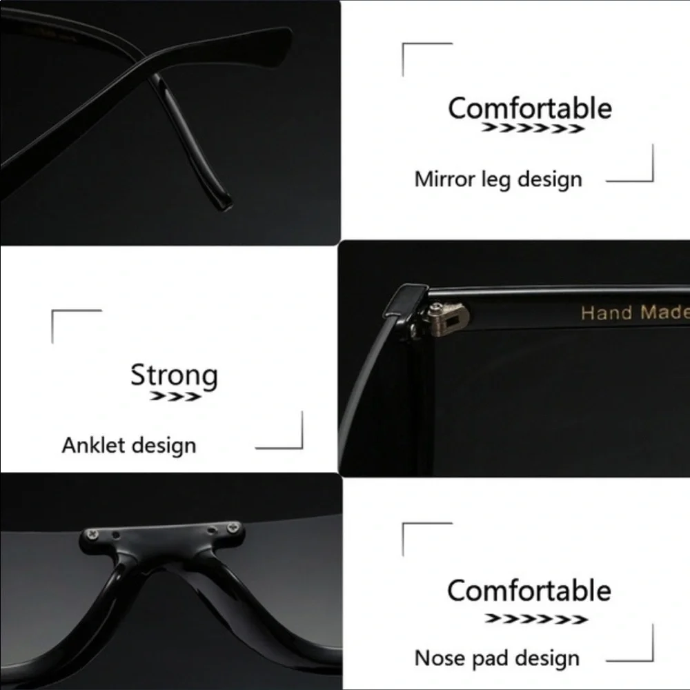 Jamie Half FRAME Black Grey Lense Sunnies Sunglasses